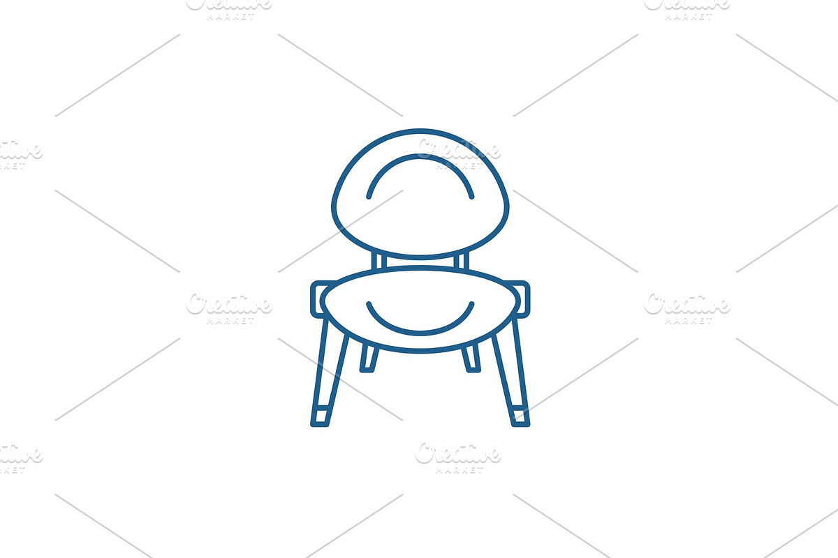 Baby chair line icon concept. Baby in Illustrations - product preview 8