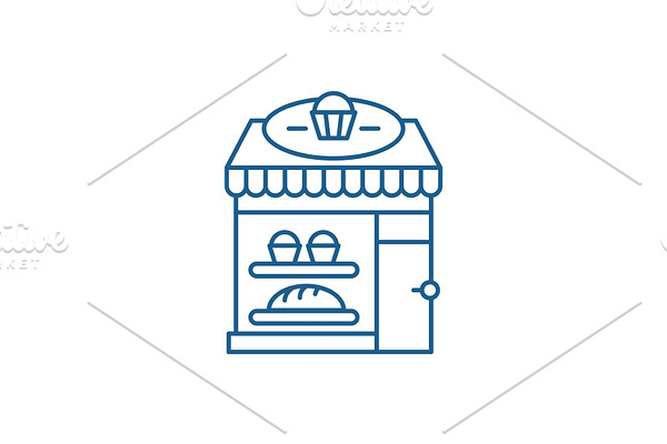 Bakery line icon concept. Bakery