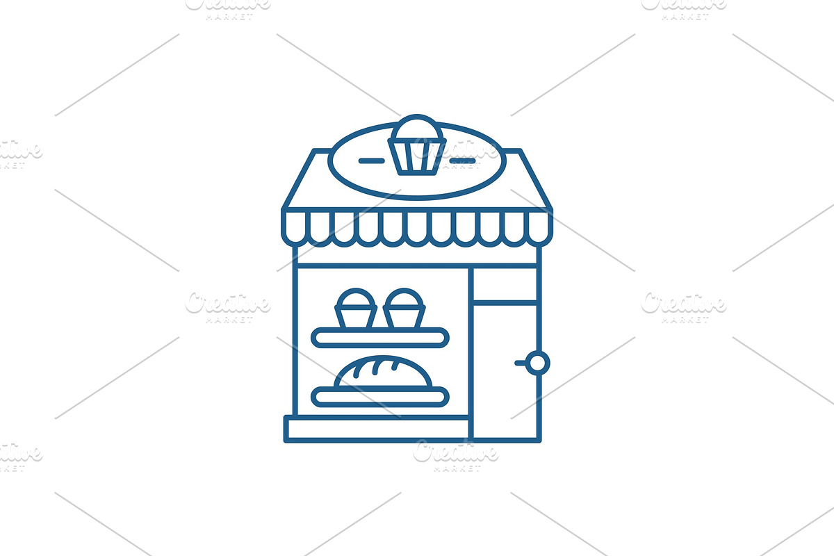 Bakery line icon concept. Bakery in Illustrations - product preview 8