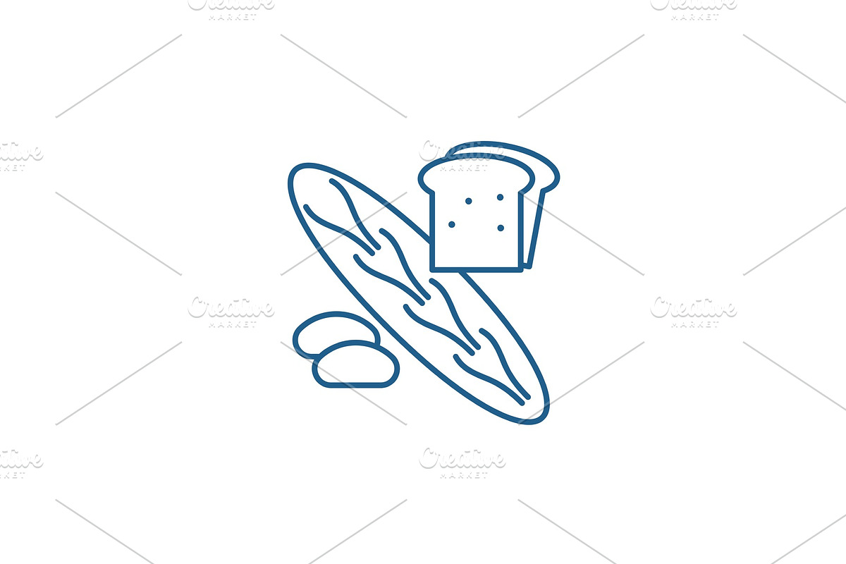 Bakery shop line icon concept in Illustrations - product preview 8