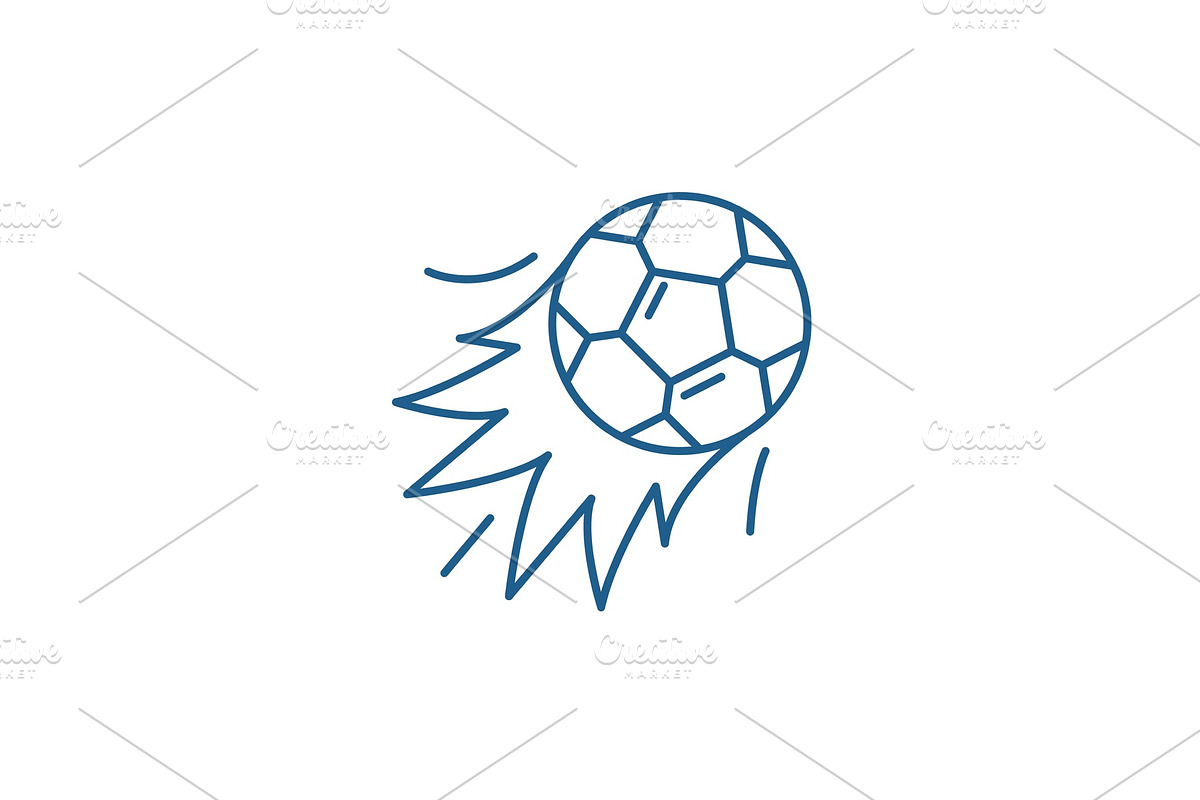 Ball goal line icon concept. Ball in Illustrations - product preview 8