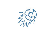 Ball goal line icon concept. Ball