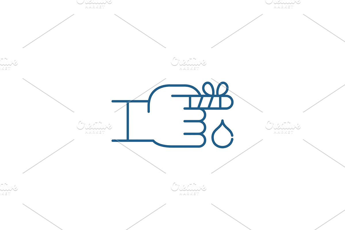 Bandaged finger line icon concept in Objects - product preview 8