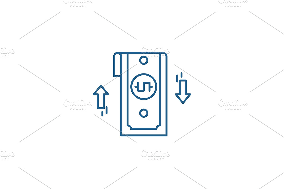 Bank transfer line icon concept in Illustrations - product preview 8