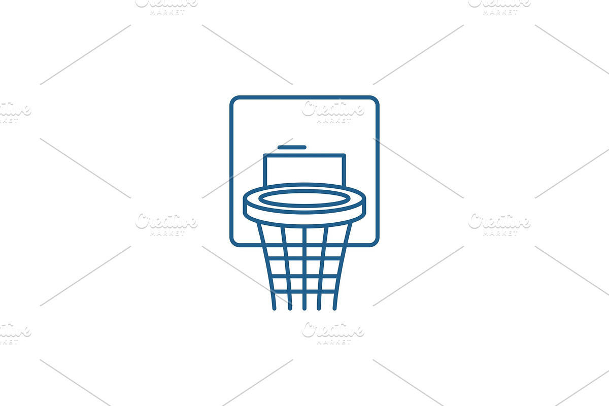 Basketball basket line icon concept in Objects - product preview 8