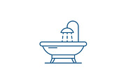 Bathroom line icon concept. Bathroom