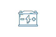 Battery line icon concept. Battery