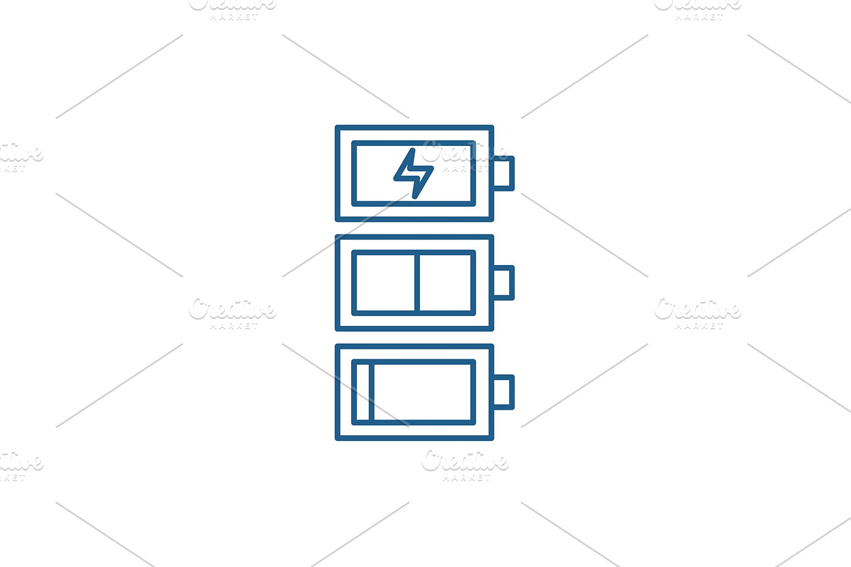 Battery charge line icon concept in Objects - product preview 8