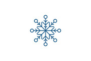 Beautiful snowflake line icon