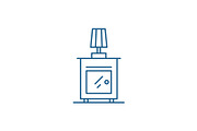 Bedside table line icon concept