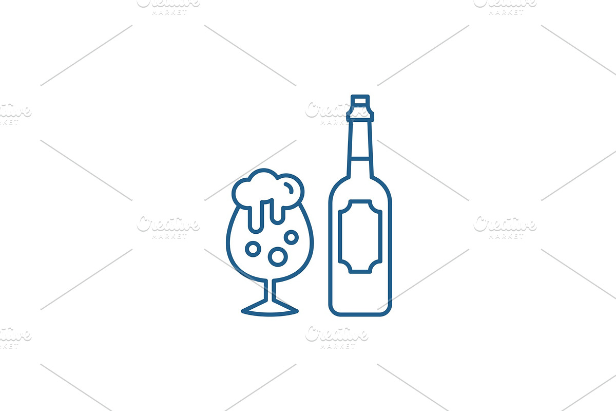 Beer line icon concept. Beer flat in Illustrations - product preview 8