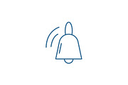 Bell line icon concept. Bell flat