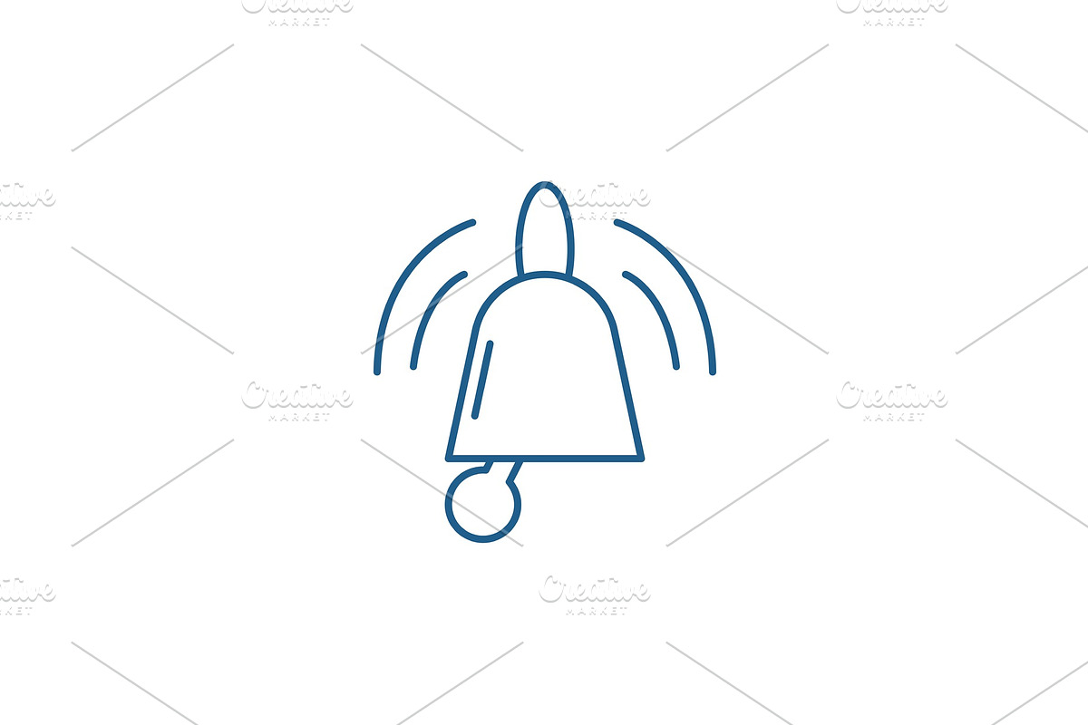 Bells line icon concept. Bells flat in Objects - product preview 8