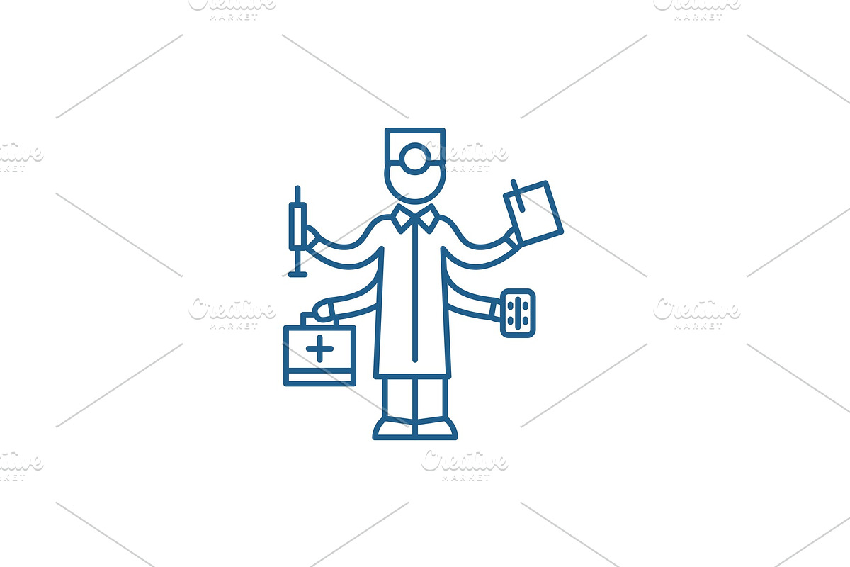 Best doctor line icon concept. Best in Illustrations - product preview 8