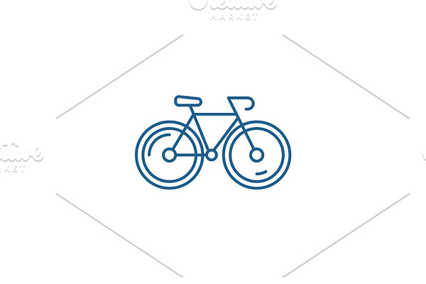 Bicycle line icon concept. Bicycle