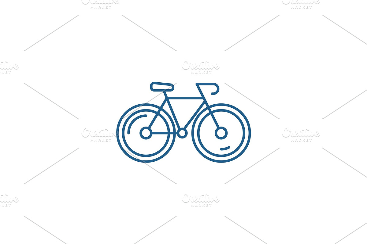 Bicycle line icon concept. Bicycle in Illustrations - product preview 8
