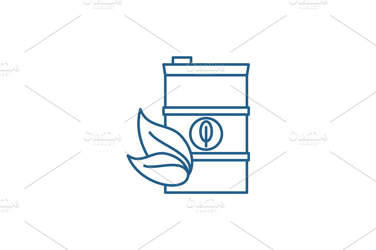 Bio fuel line icon concept. Bio fuel in Illustrations - product preview 8