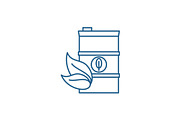 Bio fuel line icon concept. Bio fuel