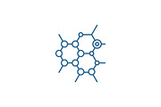 Biochemistry line icon concept
