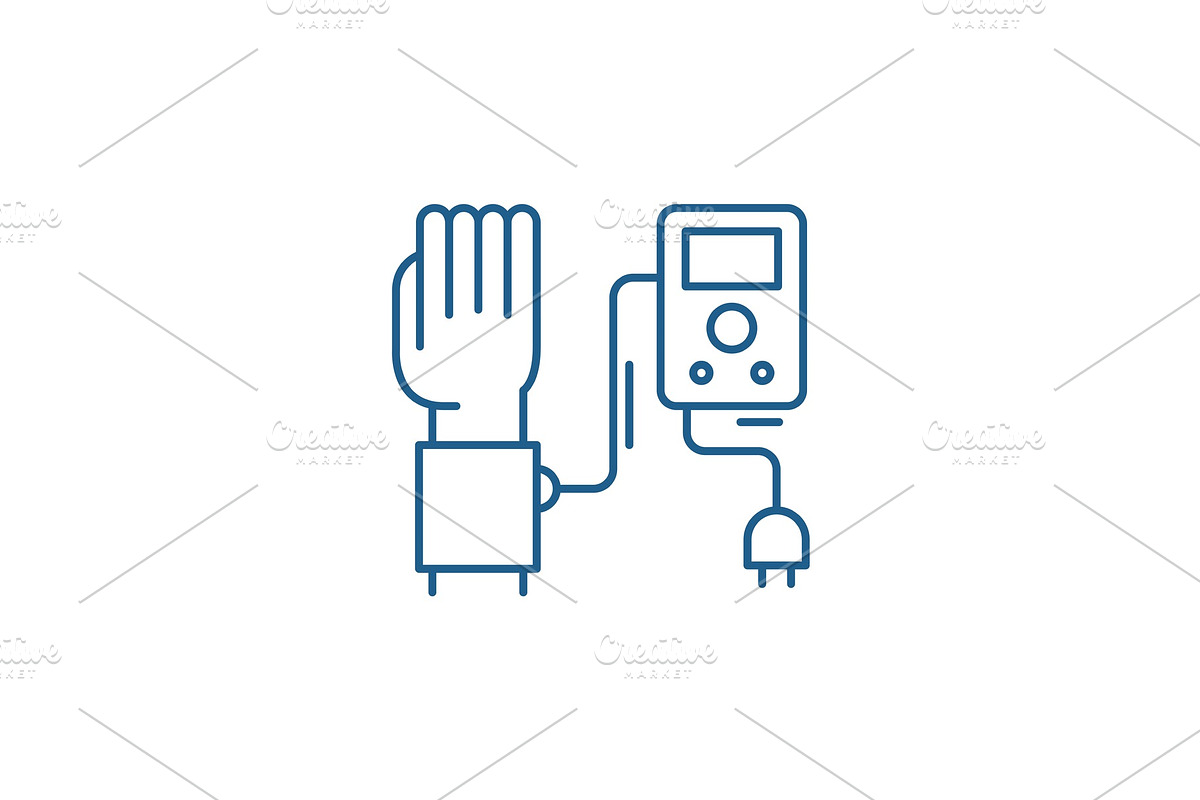 Blood pressure measurement line icon in Objects - product preview 8