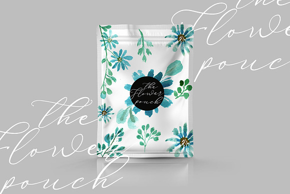 Blue Flower Watercolor in Illustrations - product preview 2