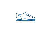 Boots line icon concept. Boots flat