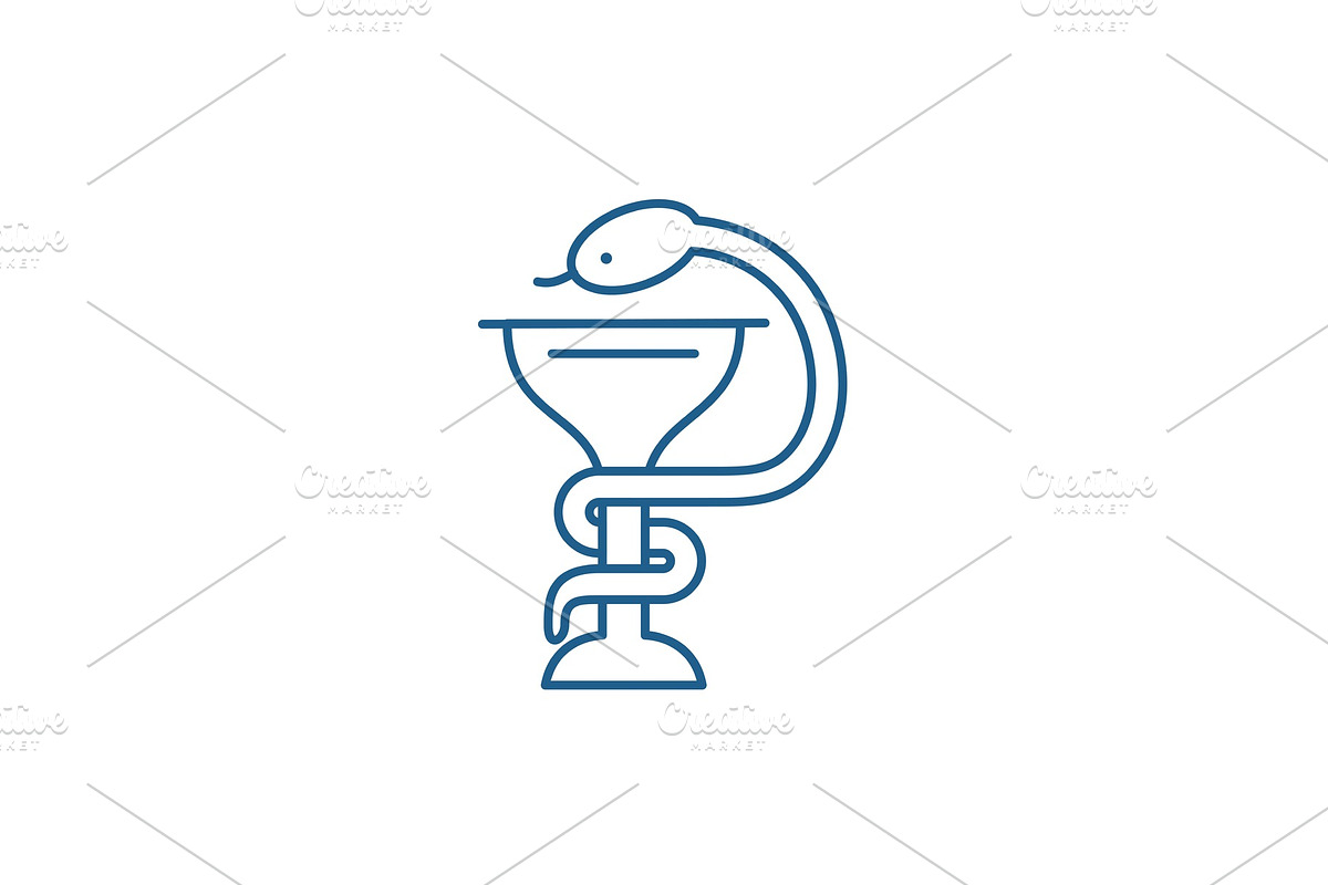 Bowl with a snake line icon concept in Objects - product preview 8