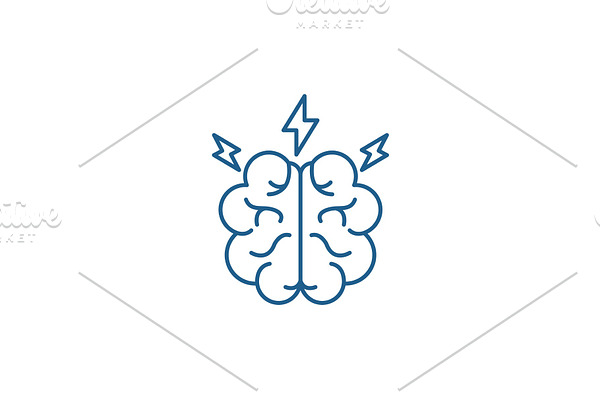 Brainstorm line icon concept