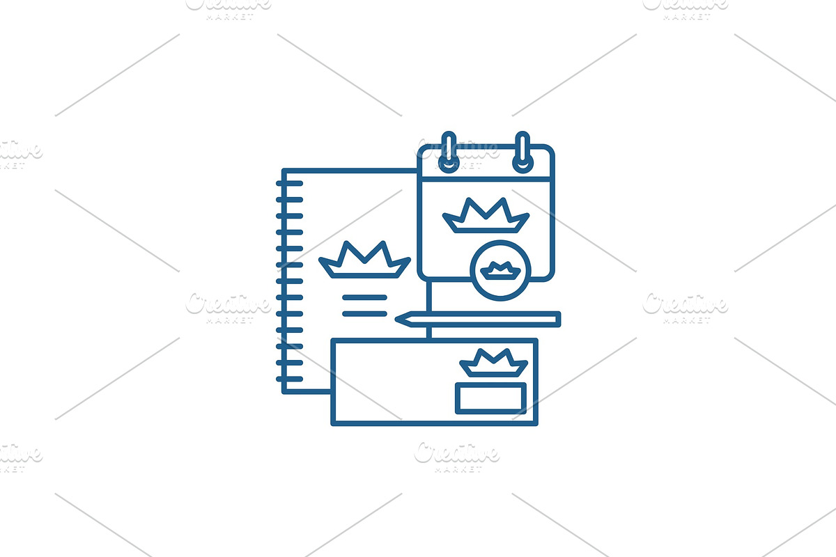 Branding book line icon concept in Illustrations - product preview 8