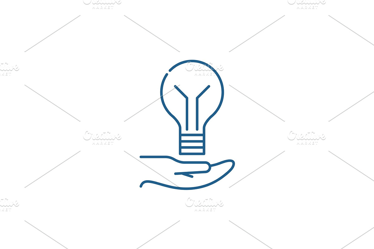 Bright idea line icon concept in Illustrations - product preview 8