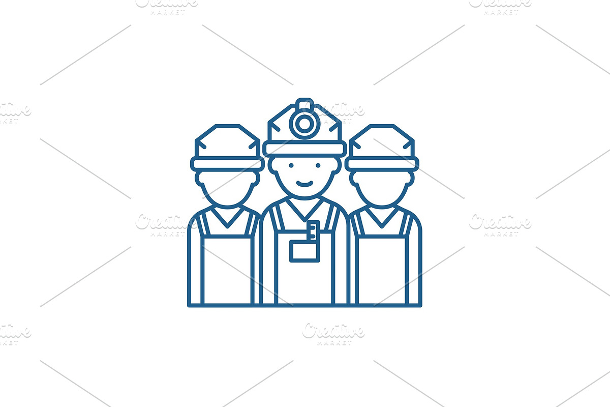 Builders line icon concept. Builders in Illustrations - product preview 8