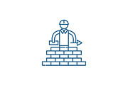 Building line icon concept. Building