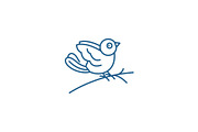 Bullfinch line icon concept