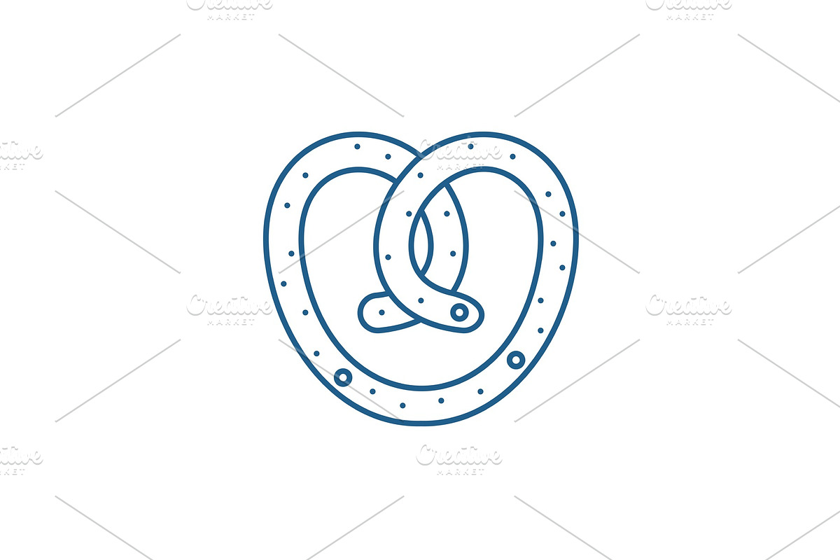 Bun line icon concept. Bun flat in Illustrations - product preview 8