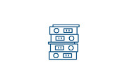 Business archive line icon concept