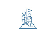 Business competition line icon