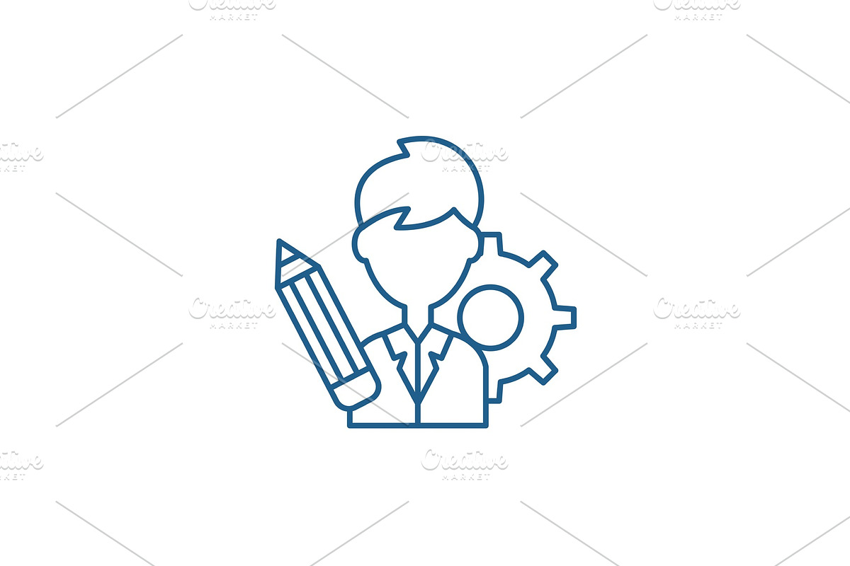 Business consultant line icon in Illustrations - product preview 8