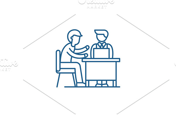 Business consulting line icon