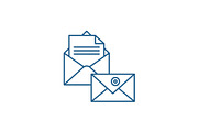Business correspondence line icon