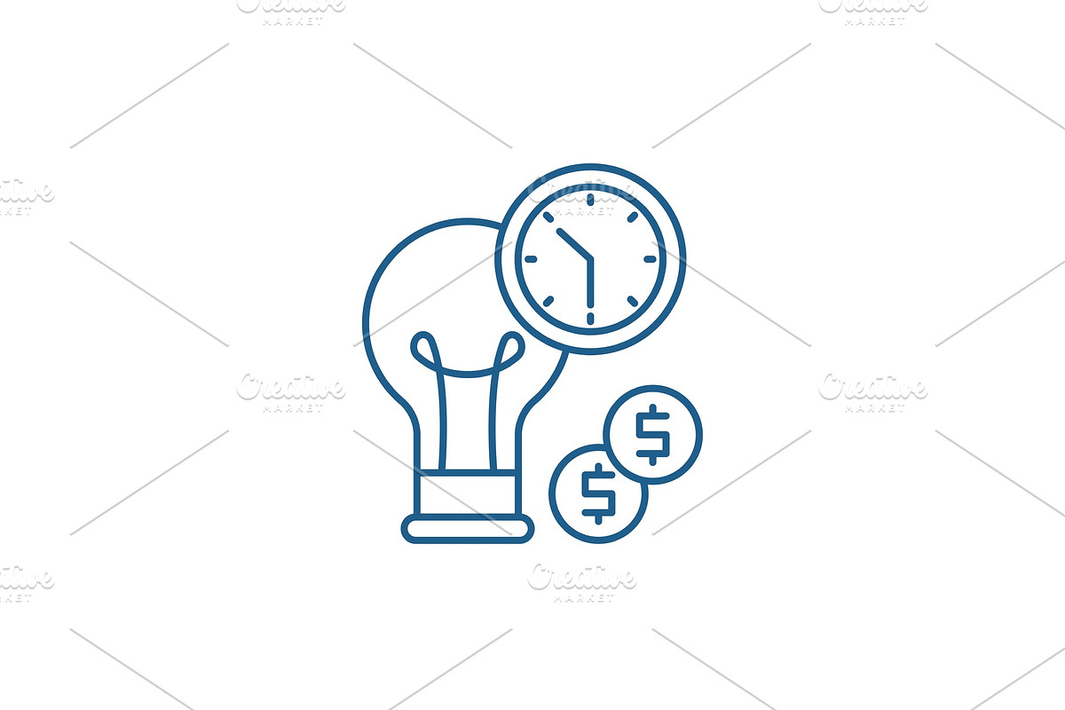 Business efficiency line icon in Illustrations - product preview 8