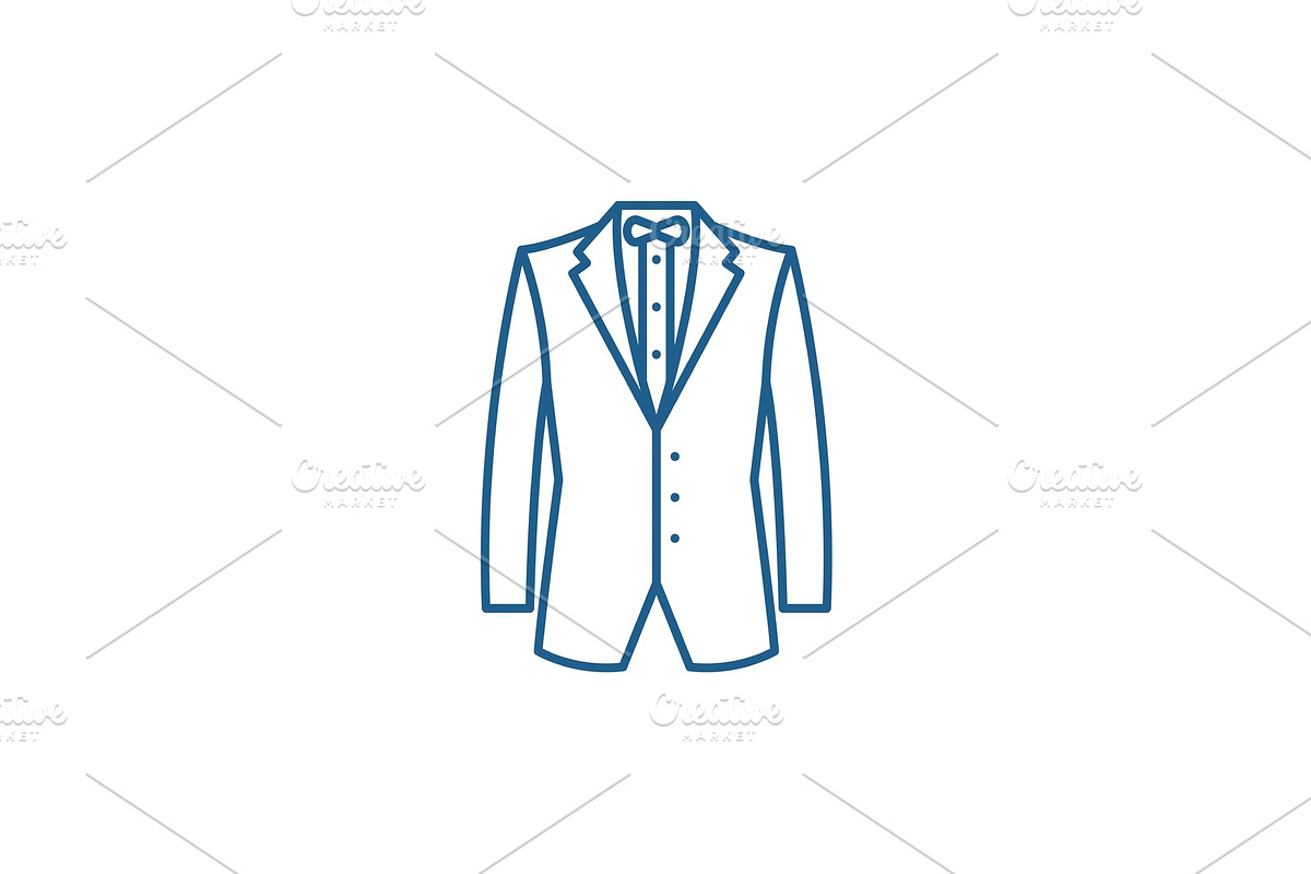 Business jacket line icon concept in Illustrations - product preview 8