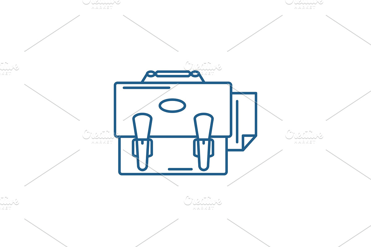 Business portfolio line icon concept in Illustrations - product preview 8