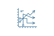 Business trends line icon concept