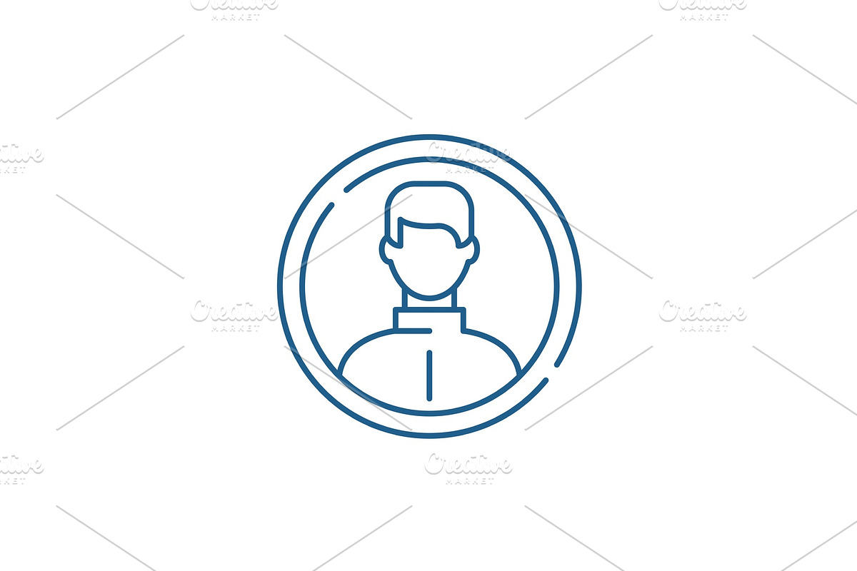 Business user line icon concept in Illustrations - product preview 8