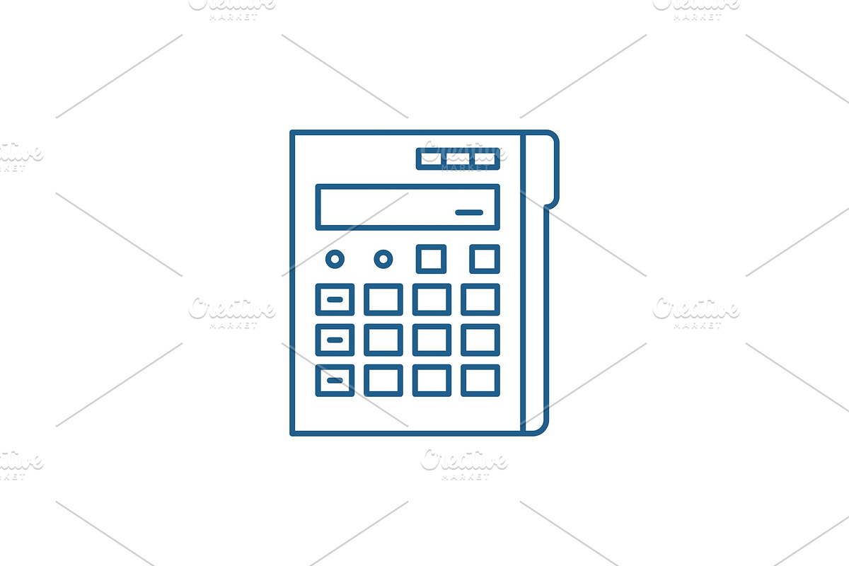 Calculator line icon concept in Objects - product preview 8