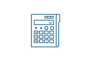 Calculator line icon concept