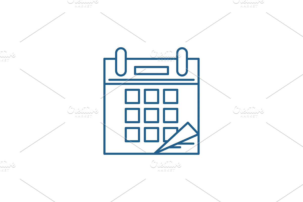Calendar time line icon concept in Illustrations - product preview 8