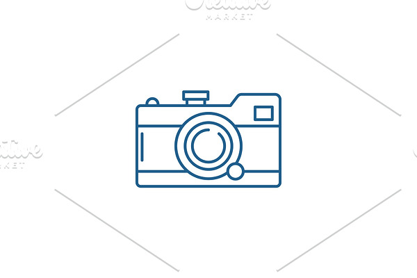 Camera line icon concept. Camera