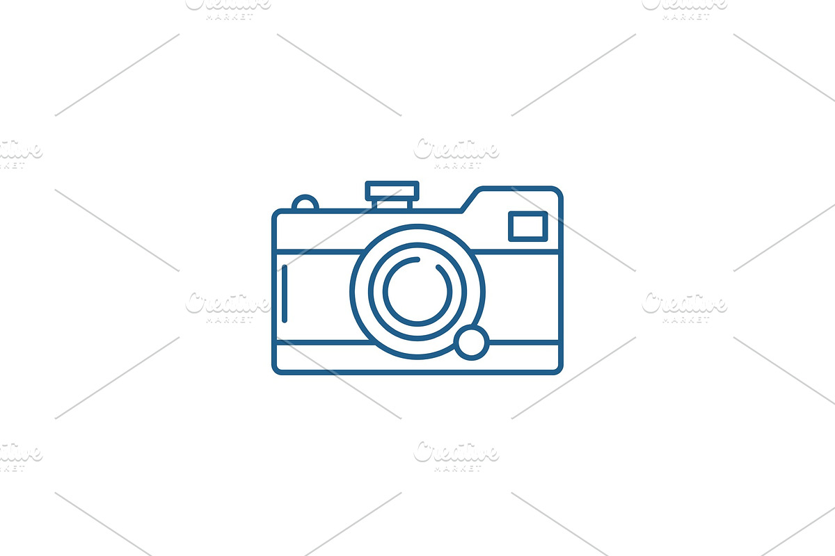 Camera line icon concept. Camera in Illustrations - product preview 8