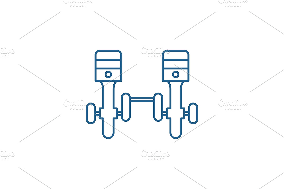 Car wheels line icon concept. Car in Illustrations - product preview 8